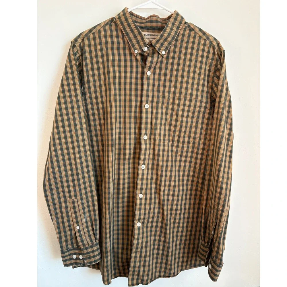 Duluth Trading Co Wrinkle Fighter Slim Fit Button Down Shirt Gorpcore Outdoors‎